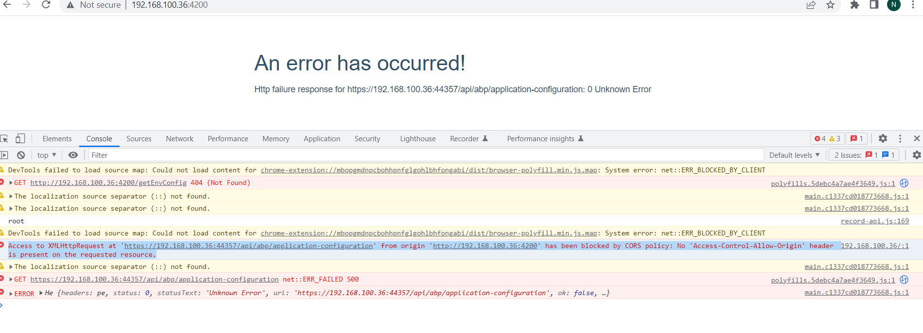 Error login from Angular when deploy to IIS. #4206 | Support Center